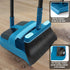JEHONN Dustpan and Brush Set, 54" Long Handle Swivel Broom, Foldable Dust Pan with Comb Teeth for Cleaning