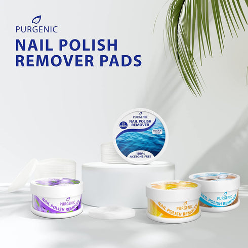 Nail Polish Remover Pads - (128 Count) - Travel Lint Free Wipes - Pre-soaked Pads Made with Natural Ingredients