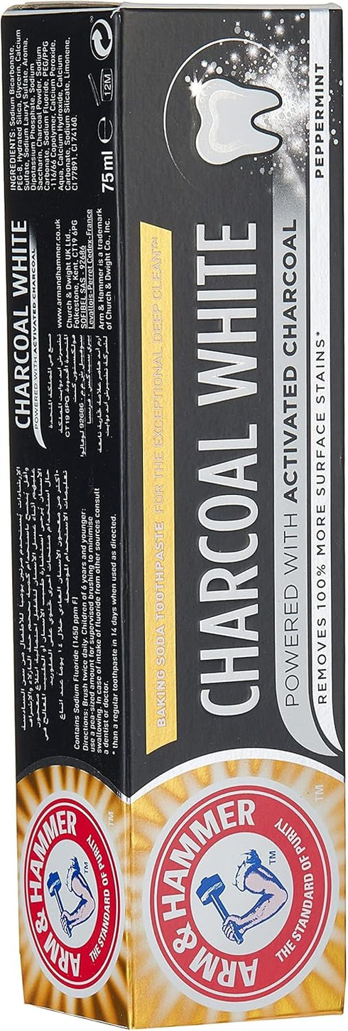Hammer 75ml Arm & Charcoal White Toothpaste