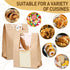 TBUKEOM 28 Packaging, 36 (13.7x8.3x3.5 inch) Pcs Bread Bags with Window, Brown Paper Bakery Bags for Homemade