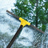 18'' Rubber Squeegee Broom with 60'' Long Handle for Floor Cleaning, Heavy Duty Household Wiper