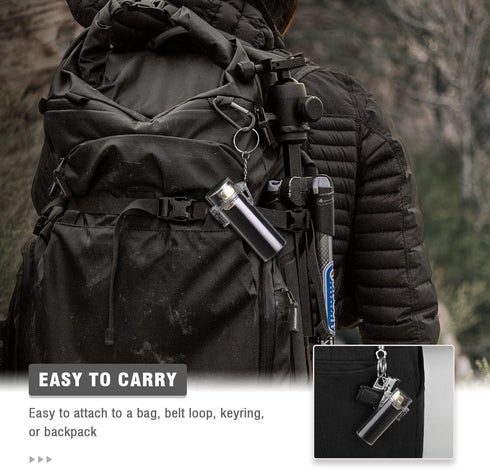 SOMGEM 2 Pack Waterproof Keychain Lighter Case for Classic Lighter J6, EDC Lighter Holder Sleeve for Regular Lighter,