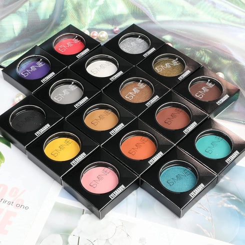 ISMINE Single Eyeshadow Powder Palette, Matte Coffee, High Pigment, Longwear Brown Eye Makeup (#04)