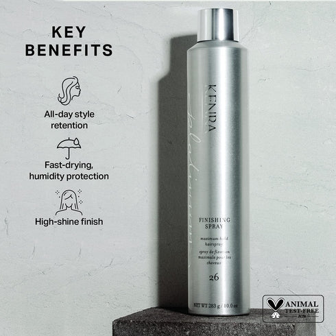 Kenra Platinum Finishing Spray 26 | Maximum Hold Hairspray | Fast-drying, Non-Flaking, Non-Drying | Humidity-Resistant |All-Day Style Retention |High-Shine Finish |All Hair Types
