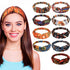 Syhood 9 Pcs African Headbands for Black Women, Boho Print Turban Twist Knot Elastic Hair Bands for Sports