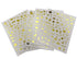Impressed Authentic 5 Sheets Luxury Nail Art Stickers, 500+ Chrome Gold Customized Nail Decals for Salon Nails