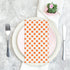 DYLIVeS Orange Gingham Napkins, 50 Pcs Disposable Paper Hand Towels for Luncheon, Dinner, Picnic, Birthday, 3-Ply