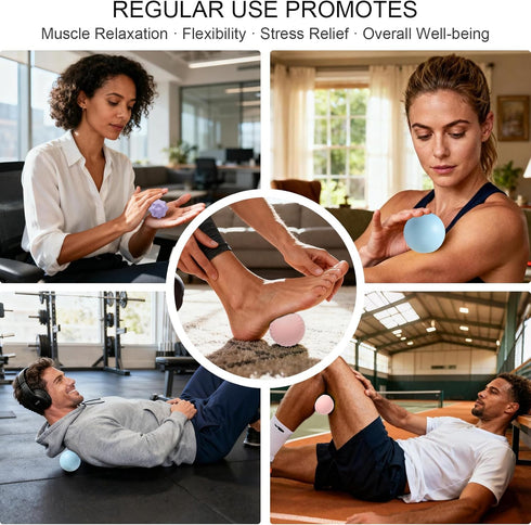 Set, 3 Pack HODEMI Massage Ball Lacrosse Ball, Textured Massage Ball & Trigger Point Ball for Deep Tissue Muscle