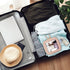Small Clear Makeup Bag, Square Travel Cosmetic Case Organizer for Women (Pink)