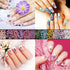 Maitys 3 Boxes 1080 Pcs 3D Flowers for Nails Decals, Colorful Mixed 3D Flower Leaves for DIY