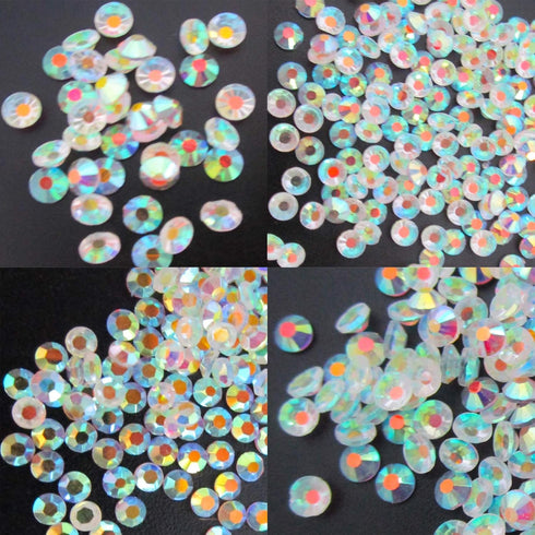 Nails Rhinestones for Crafting, 4000pc Kit A with 6 Sizes SS20 Flatback Rhinestones, Tweezers, and Picking Pen