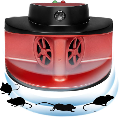 Ultrasonic Mice Repellent, 4-in-1 Electric Rat Squirrel Rodent Pest Repeller, Plug-in Noiseless Device for Indoor Use