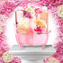 Home Spa Gift Basket Peony Spa Set for Women, Includes Shower Gel, Bubble Bath, Body Lotion, Bath Salt & Puff in Pink