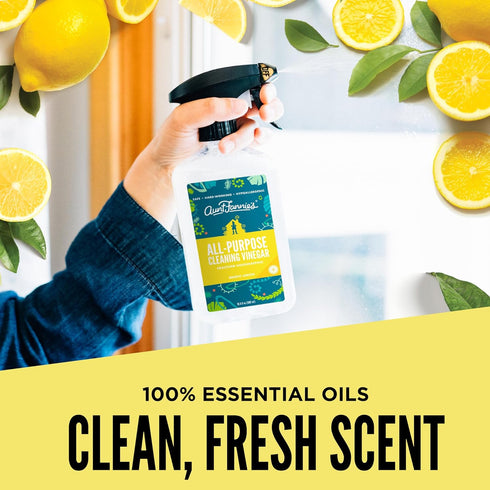 Aunt Fannie's 64 Ounces All Purpose Cleaning Vinegar, Multisurface Spray Cleaner, Lemon Scent (Refill)