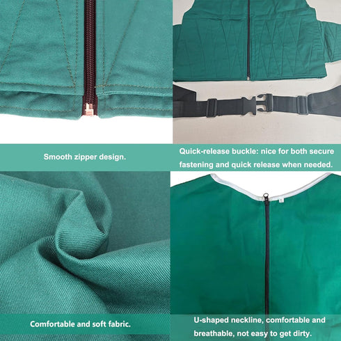 ZXYAHBKL Vest Restraint Suit for Bed/Wheelchair, Anti Fall Elderly Bed Restraint with Back Zipper Closure, Sturdy Chest