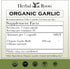 Herbal Roots Organic Whole Bulb Garlic Pills, Extra Strength 600 mg, 60 Vegan Capsules