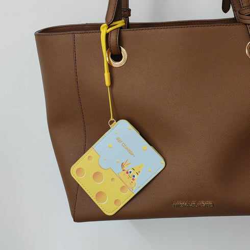 Slim PU Wallet for Birth Control Pills - Yellow Credit Card Sleeve