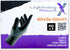 Packed, 100 50 25 Packs 2 Lightning X Products Black Nitrile Glove Pairs, Individually Gloves, Pairs, Carded of Pairs