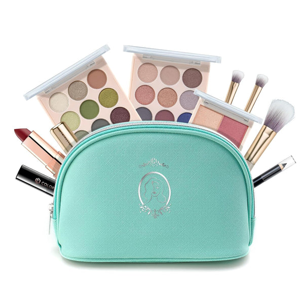 Color Nymph All In One Makeup Kit, Makeup Gift Set for Beginners with Eyeshadow Palette, Blush, Lipstick, and Bag