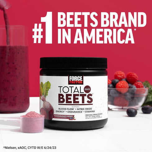 Force Factor Total Beets Nitric Oxide Supplement, 240 Tablets, 2 Pack with Beet Root Powder and Grapeseed Extract
