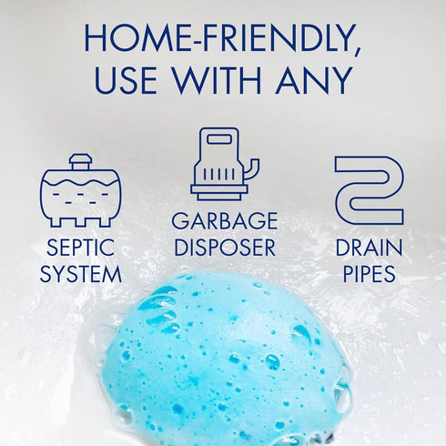 Glisten Garbage Disposer Foaming Cleaner, Lemon Scent, 2-Pack (8 Uses)