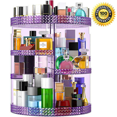 Makeup Organizer 360 Degree Rotating Cosmetic Storage Organizer, Large 7 Layers Acrylic Make Up Organizer for Vanity,
