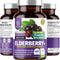 N1N Premium Black Elderberry Capsules, 60 Veg Caps, Max Strength, Pure Sambucus Nigra for Immunity & Skin Health