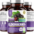 N1N Premium Black Elderberry Capsules, 60 Veg Caps, Max Strength, Pure Sambucus Nigra for Immunity & Skin Health