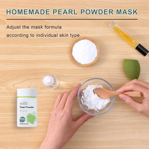 Organic Pearl Powder 4OZ / 114g, 99.9% Purity, Cosmetic Grade for DIY Mask, Cream, Lotion, Homemade Cosmetics