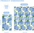 SMUAENSS 100 3-Ply Summer PCS Hydrangea Paper Napkins, Blue Hydrangea Floral Paper Napkins Disposable Hand Towels
