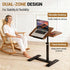 Naiveferry Height Adjustable Laptop Mobile Standing Desk with Wheels, Bedside Table Tilting Laptop Cart, Small Rolling