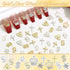 RODAKY 46PCS Dollar Nail Charms - Gold 3D Crown Nail Jewelry with Crystal Rhinestone for Luxury Nail Decoration