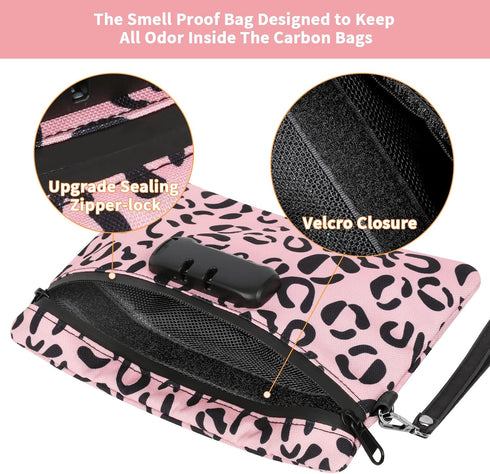 Smell Proof Bag, Dog-Tested Containers with Lock, Odor Proof Case Storage Bags for Your Accessories