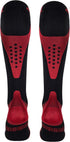 CSX 20-30 mmHg Compression Socks for Men and Women, Knee High, Recovery Support, X-Large, Red on Black