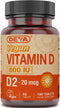 DEVA Vegan Vitamin D2 800 IU Ergocalciferol Supplement, 90 Tablets, Pack of 2, No Animal Ingredients