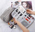 Rownyeon Waterproof Makeup Train Cases, Portable Cosmetic Organizer with Adjustable Dividers for Makeup Brushes,
