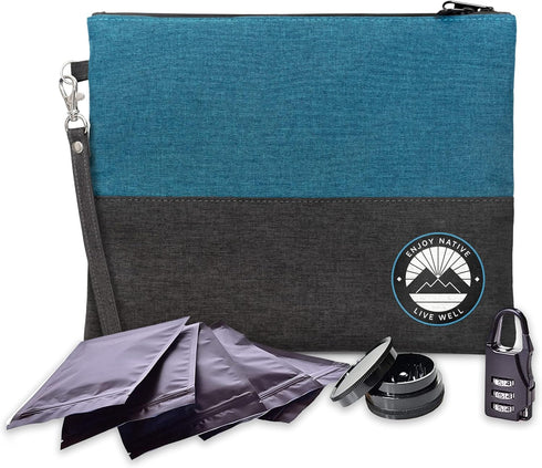 Smell Proof Bag with Lock - 11x9, Odor Proof Container for Herbs, Coffee, Oils, Travel Medicine Bag