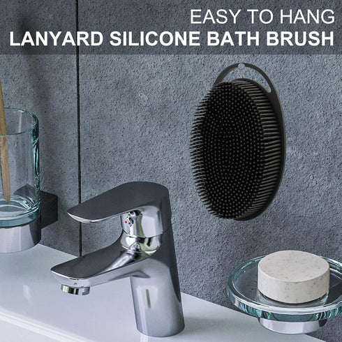 Upgrade Body Scrubber and Hair Shampoo Brush, Premium Silicone Loofah, Exfoliating Shower Scrubber, Scalp Massager for