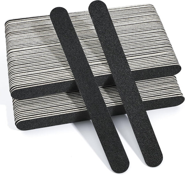 Nail File Thin Emery Boards, 100/180 Grit Nail Files for Natural Nails, 100PCS Manicure Pedicure Tool