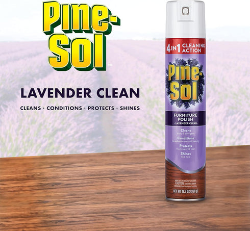 Pine-Sol Furniture Polish Spray, 12.7 Ounces, Fresh Lavender Scent