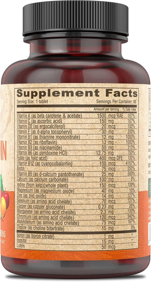 DEVA Vegan Multivitamin and Mineral Supplement - One Daily Vitamin Formula with Greens - Iron Free - 90 Coated Tablets (Pack of 2)