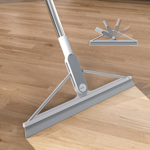 KOLLIEE 61" Long Handle Adjustable Rubber Floor Squeegee Broom for Tile Floor, Window, Bathroom