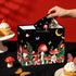 Mushroom Gift Bag with Wrapping Paper and Card, Black Mushroom Birthday Party Bags with Butterfly and Starry Night