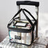 Rough Enough Clear Makeup Toiletry Bag, Large Waterproof Cosmetic Storage Bag for Travel - Black