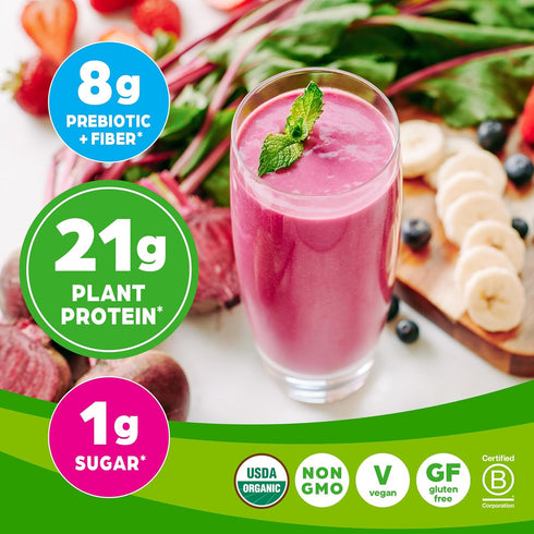 Orgain Organic Vegan Protein + 50 Superfoods Powder - Vanilla Bean, 21g Plant Based Protein, 1.12 lb (Packaging May