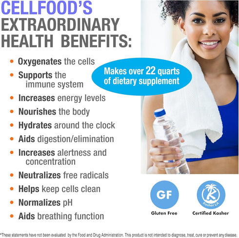 Cellfood Oxygen Boost, 1 fl oz - Liquid Oxygen Supplement for Energy, Jet Lag, Fatigue, Gluten Free