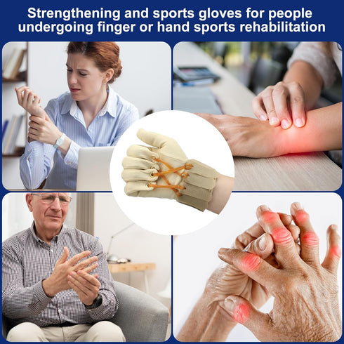 Traction Exercise Right Hand Glove, Deluxe Finger Flexion Glove for Increasing Strength and Flexion of Joints