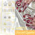 RODAKY 46PCS Dollar Nail Charms - Gold 3D Crown Nail Jewelry with Crystal Rhinestone for Luxury Nail Decoration