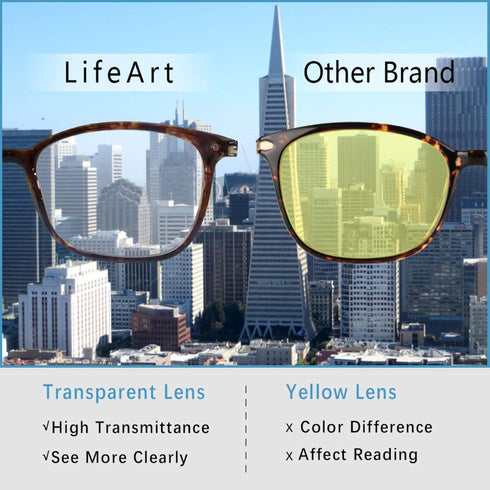 LifeArt Blue Light Blocking Glasses, Computer Reading Glasses, Stylish for Women, +1.50 Magnification