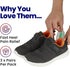 Kids Heel Cups - 3 Pairs Gel Heel Cushions for Heel Pain Relief. Gel Heel Pads Plantar Fasciitis Inserts for Achilles Tendonitis, Heel Spurs, Severs Disease Kids 2-5
